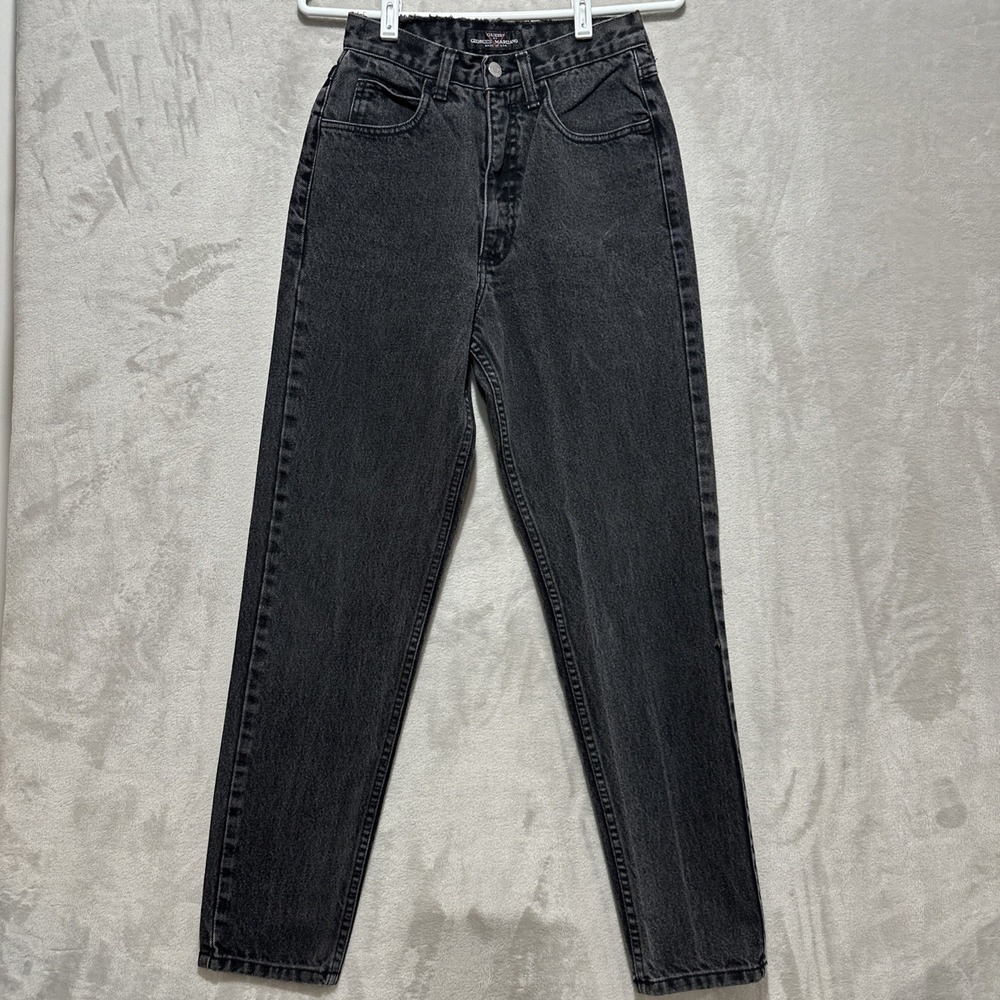 Vintage Guess Georges Marciano Jeans‎ Women's 24 Black Denim Tapered USA Made